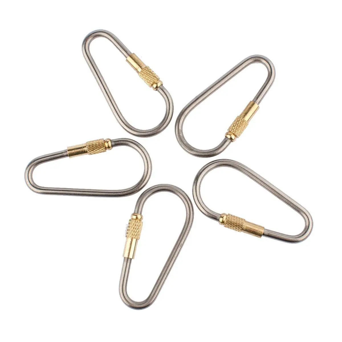 2 Pcs EDC Carabiner Clip Snap Hook Keychain Keyring Ultra-light