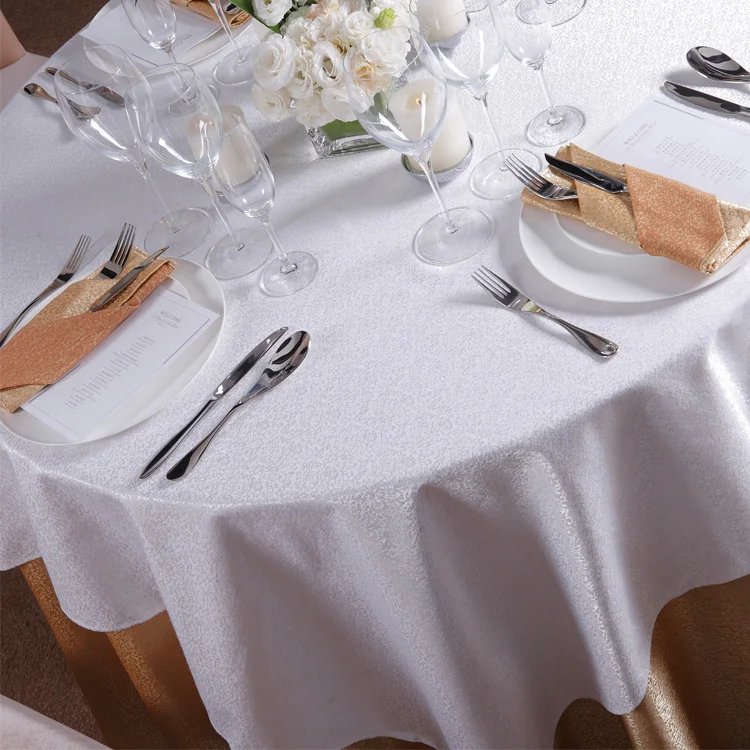 Luxury Hotel Round Table Cover White Linen Tablecloth Buy Buy Large