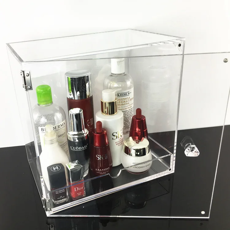 2017 Clear Acrylic Makeup Storage Container With Removable Tray Buy