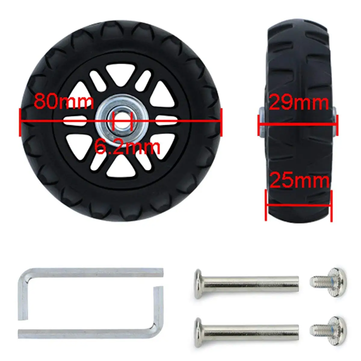 carlton luggage replacement wheels