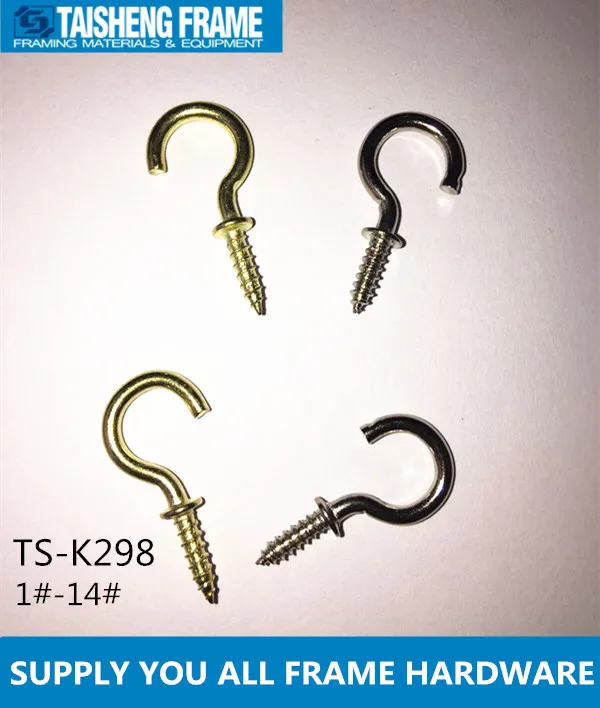 Tsk298 Brass Nickel Cup Hooks In Different Size Picture Frame Hook