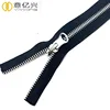 OEM ODM Good Quality Black Double Sided Metal Separating Zipper For Clothing