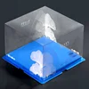 Custom made factory cheap price foldable clear plastic transparent bakery package cake box