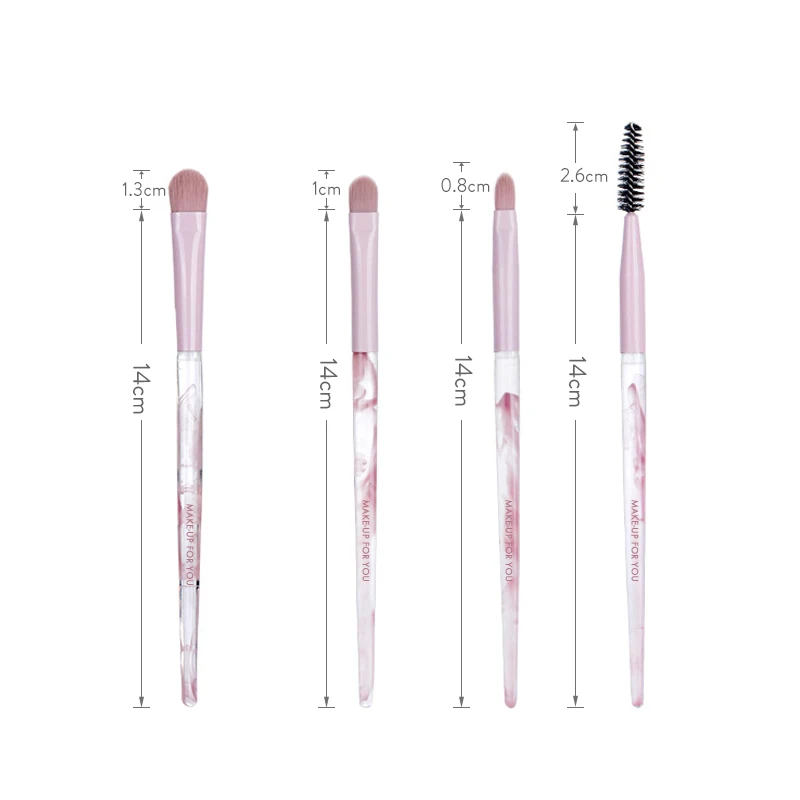 Smoky Acrylic Handle Makeup Brush Set