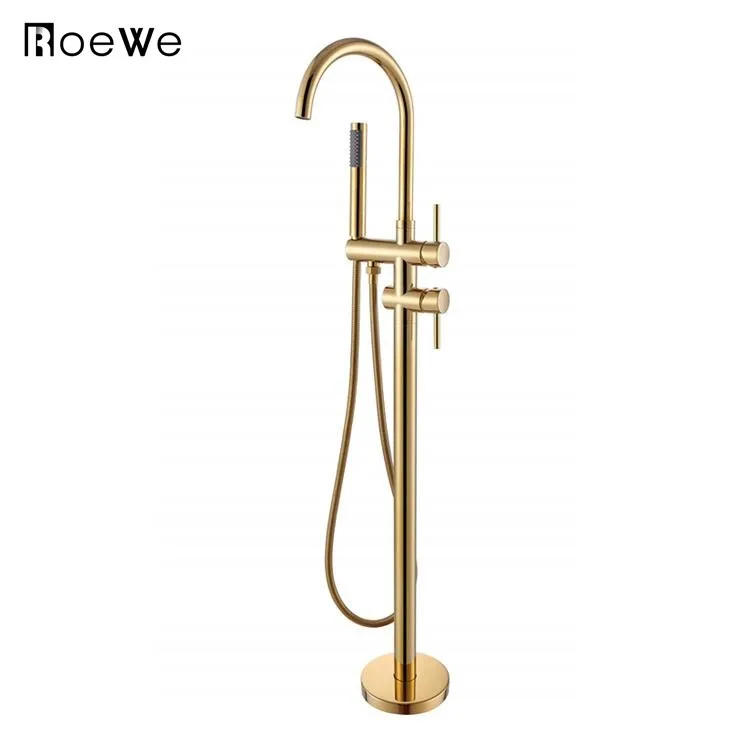 Cupc Approved Floor Installed Tap Matching With Stand Free Bathtubs