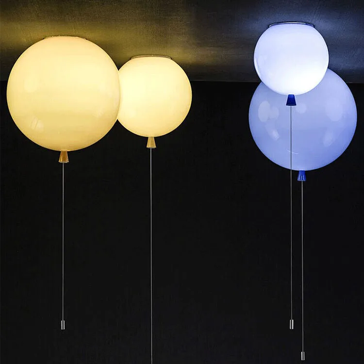 Modern design decoration acrylic colourful balloon ceiling lights surface mounted for Children Kids room