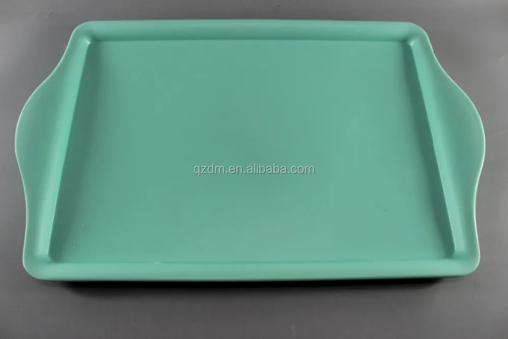 15.5" Melamine Tray with handle Serving tray