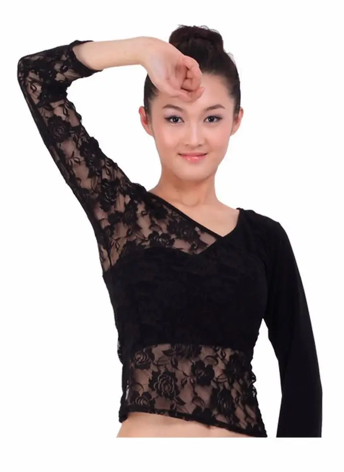 long sleeve dance top