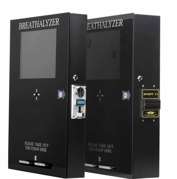 Wifi Alcohol Breathalyzer Vending Machine With Coin Operated Buy