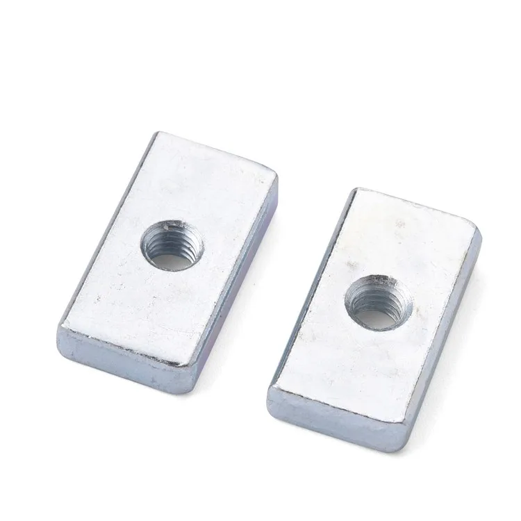 Galvanized Steel Square Rack Nut For Connecting Aluminum Extrusion