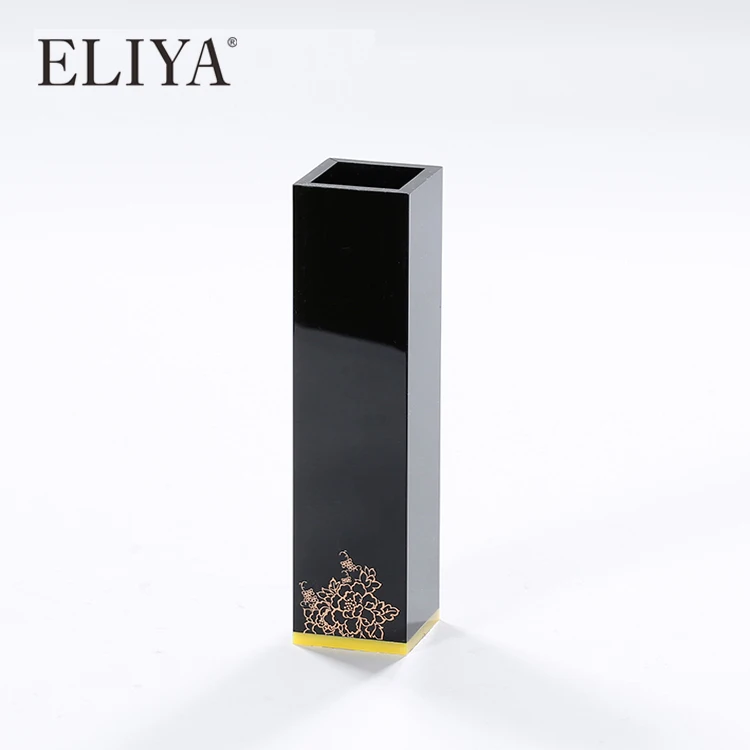 High Quality Whole Sale Modern Decoration Luxury Black Acrylic Hotel Vase