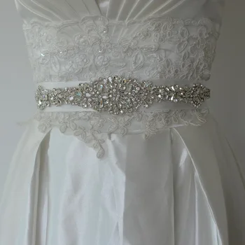 Woman Garment Accessory Bridal Applique Sash Crystal Applique For