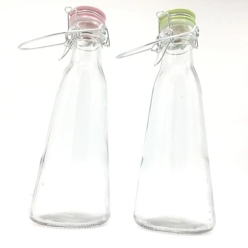 Customize empty milk glass bottle