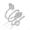 Rich Jewelry Fashion Jewelry X Shape CZ Cross Silver Ring 925