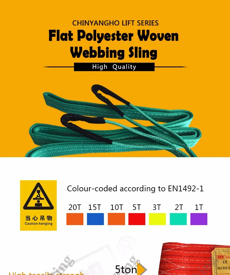 Hot Sell Lifting Polyester Flat bing Belt/webbing Sling Buy