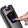 Wind Proof Pocket Led Cool Smart Fingerprint Touch Induction Cigarette Lighter Electronic Usb Rechargeable