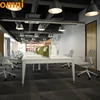 Modern office furniture workstation cluster for 4 person office computer workstation desk