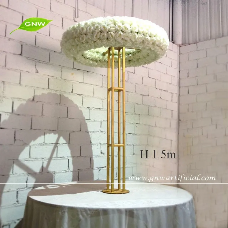 Gnw 5ft Whole Table Top Chandelier Centerpieces For Weddings Gnw 5ft Whole Table Top Chandelier Centerpieces For Weddings With Big Artificial Rose Flowers