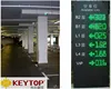 parking guidance systems with Key-TS06.1 addressable ultrasound sensors and Key-B02.1 G/R led lamp for underground parking space