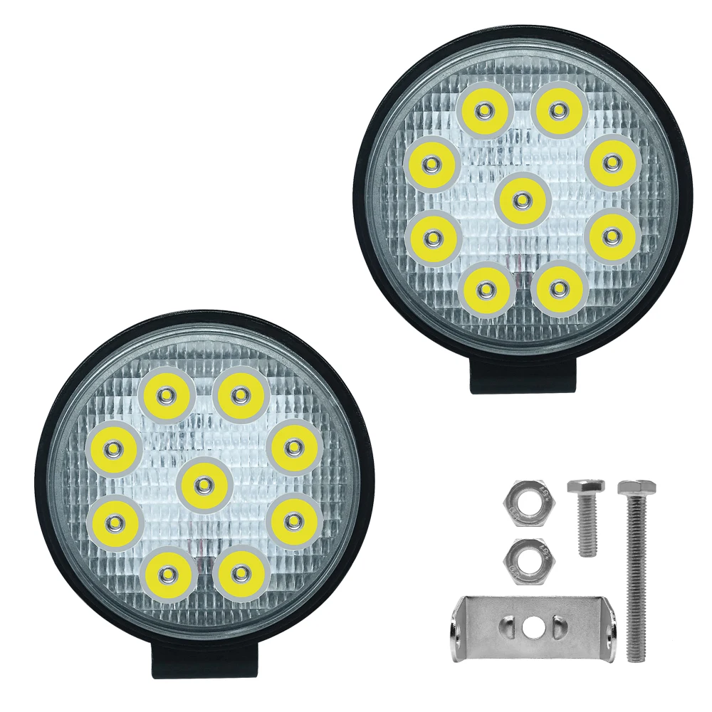 27w 2700lm Ip68 Waterproof Round Led Strip Work Light Bar Refit Offroad Light Roof Strip Lamp