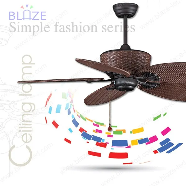 Most Popular wooden blade Remoted controll ceiling fan light