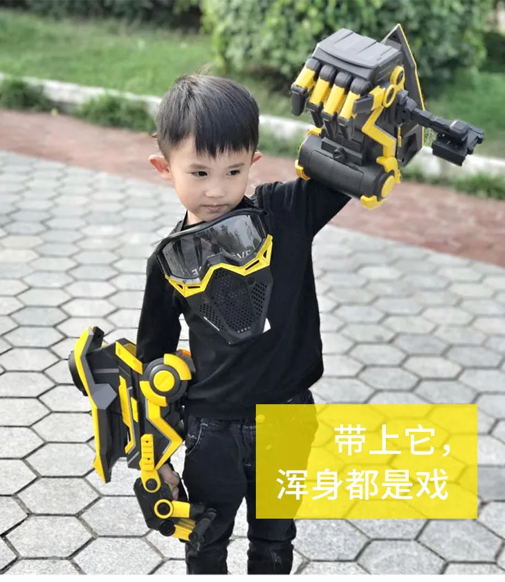 Details about   Water Gun Robot Arm Bullet Kids Toy Electric Fight Mask Launcher Kid Play 