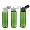 Green Empty 30 ml plastic cylindrical bottle with flip top lid for cosmetics in Guangzhou