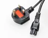 Clover Type Power Cable ~ UK 3-Pin Plug ~ Cloverleaf ~ Mickey Mouse Laptop / Notebook / Netbook Power Adapter ~ Lead ~ Mains ~
