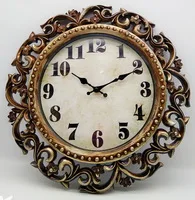 20" and 24" retro vintage iron wall clock decorative antique metal for living room bedroom office use