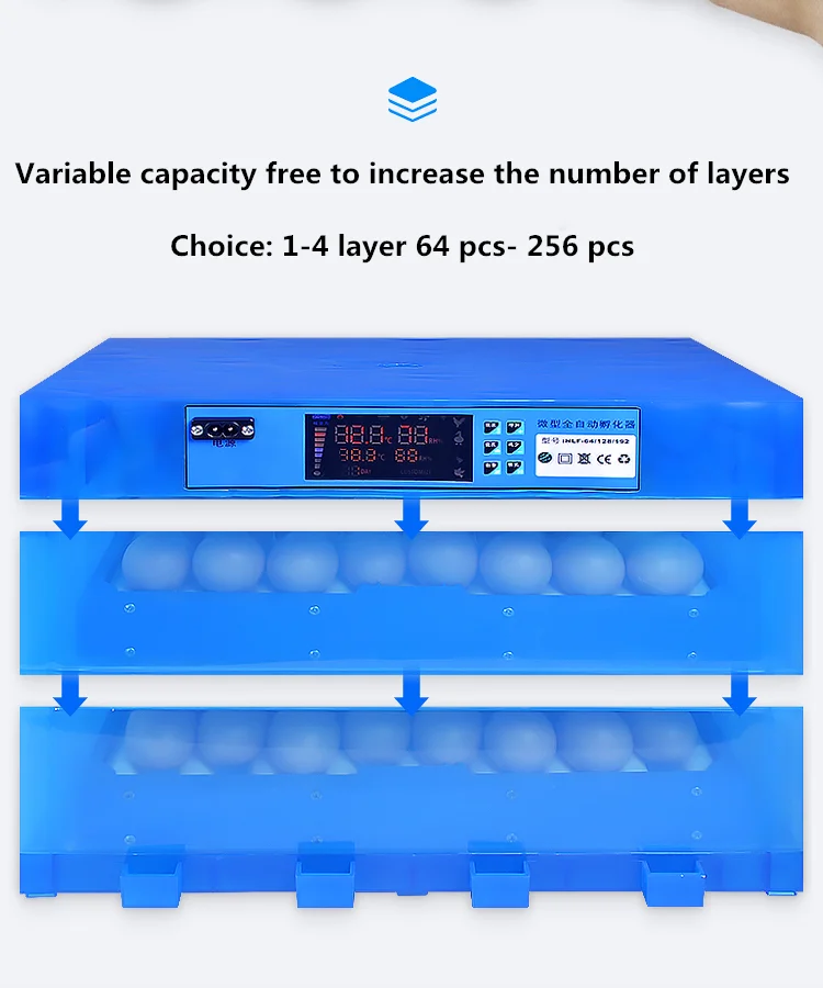 Fully Automatic Chicken Egg Incubator Chicken Egg Hatching Machine 128