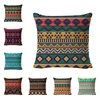 Multi Colorful Meditation Pillow Turquoise Printed Organic Cotton Linen Home Decorative Custom Bohemian Cushion Covers