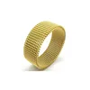 8mm Gold Stainless Steel Inspiration Flexible Steel Screen Ring Size 5-12