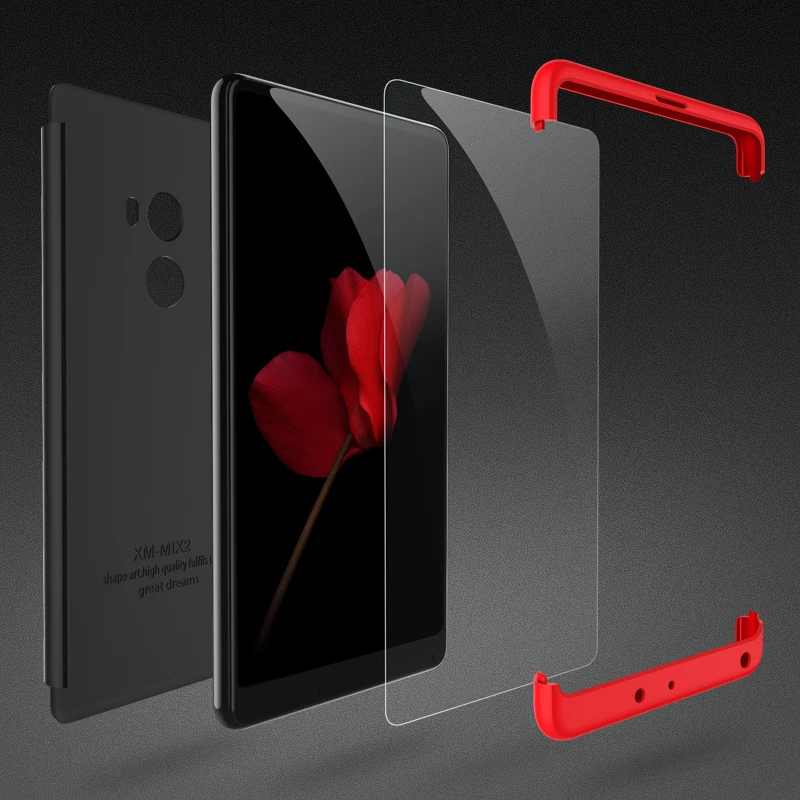 2018 hot sell 360 cover Removable 3in1 Hard PC Shield Back Cover Case for Xiaomi Mix 2 phone cases