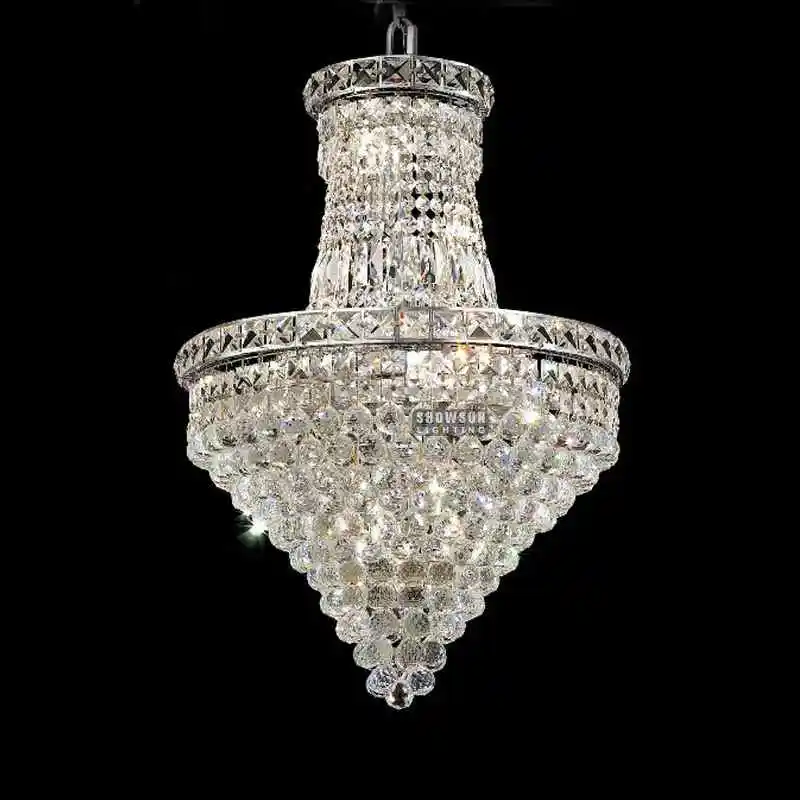 Factory Price Wholesale Chrome K9 Crystal Cristal Chandelier Pendant Light for Hotel Ballroom