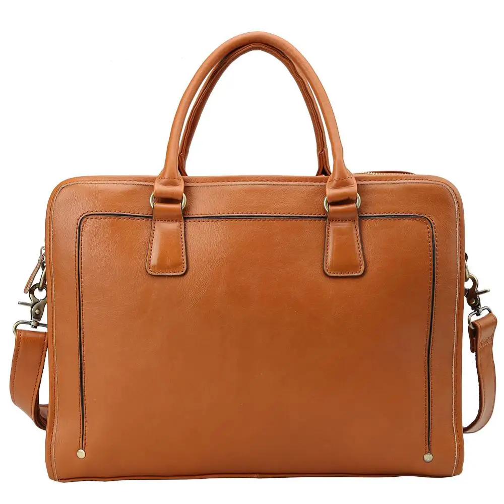 orange leather briefcase