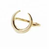 2018 fashion jewelry dainty 18K gold plated horn minimal sterling sliver moon ring 925