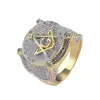 Copper mirco pave CZ stone HipHop Ring All Iced Out CZ Stone Rings