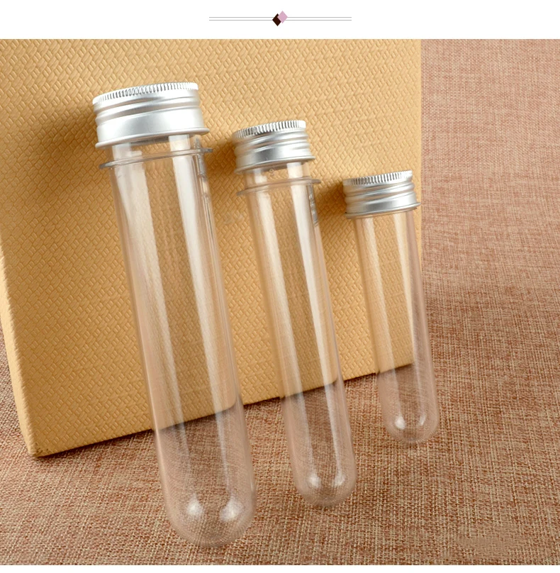 30ml 40ml 100ml Transparent Cyline Plastic Test Tube Bottle Powder