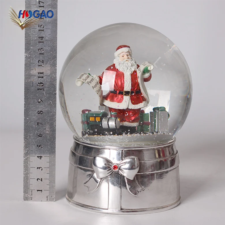Glass water ball, custom snow globe,Christmas water snow globe for souvenir