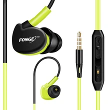 Sports Earphones Running Waterproof Sweatproof with mic in-ear Headphone Music Headset Mobile Stereo Bass Sports-Fi