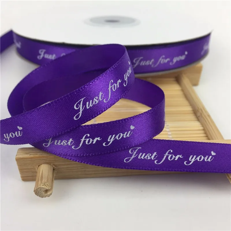 Customized Gold Foil Printing Satin Ribbon With Custom-made Logo - Buy ...