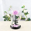 Best Selling Qualified Valentine's Day Women Gift Preserved Fresh Rose Flower in Glass Dome