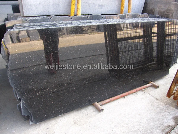 Indio Negro Galaxia Granito Losa De Suelo - Buy Losa De Granito De La