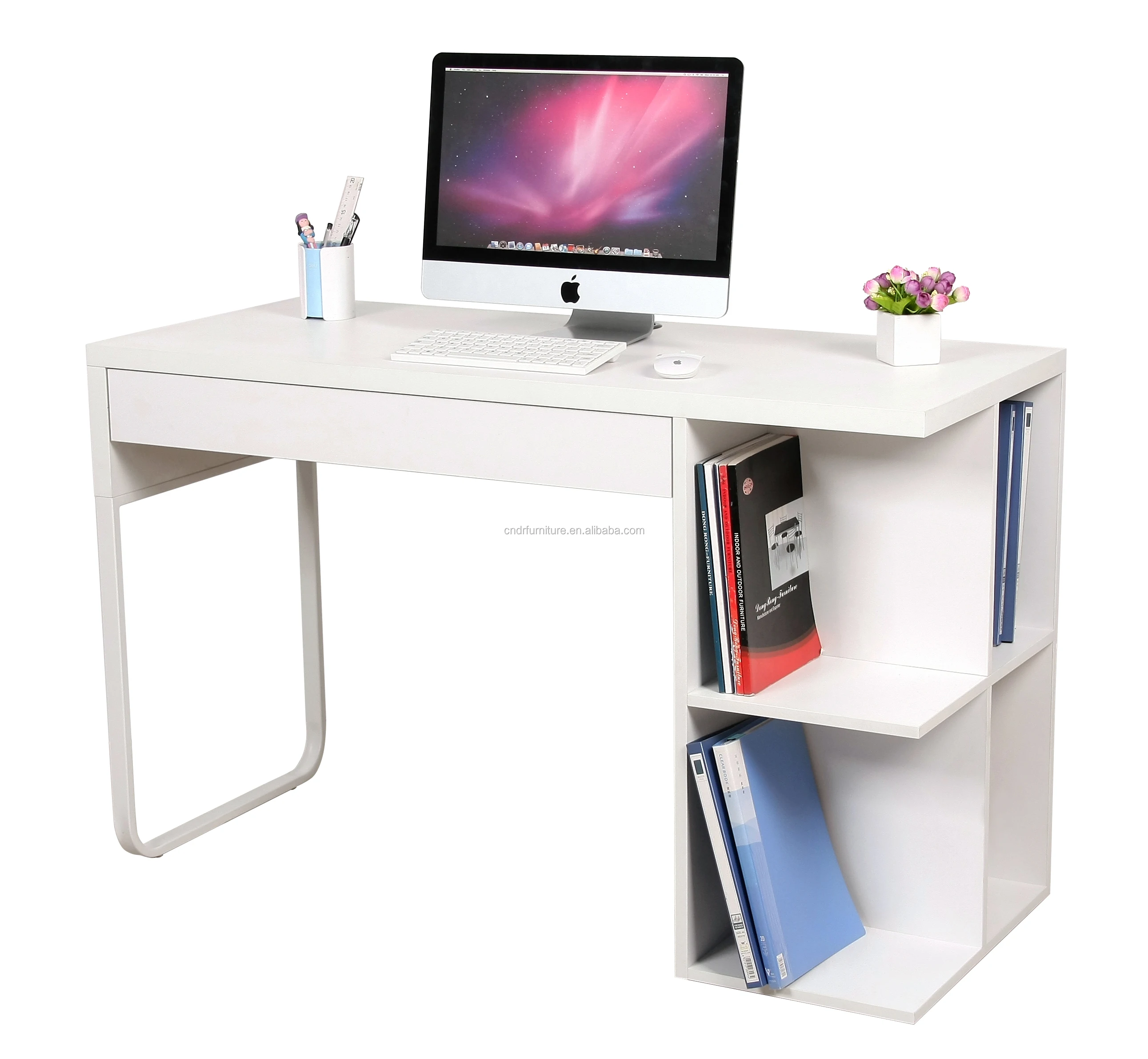 Modern Office Desk Furniture Study Table With Bookshelf Buy Modern