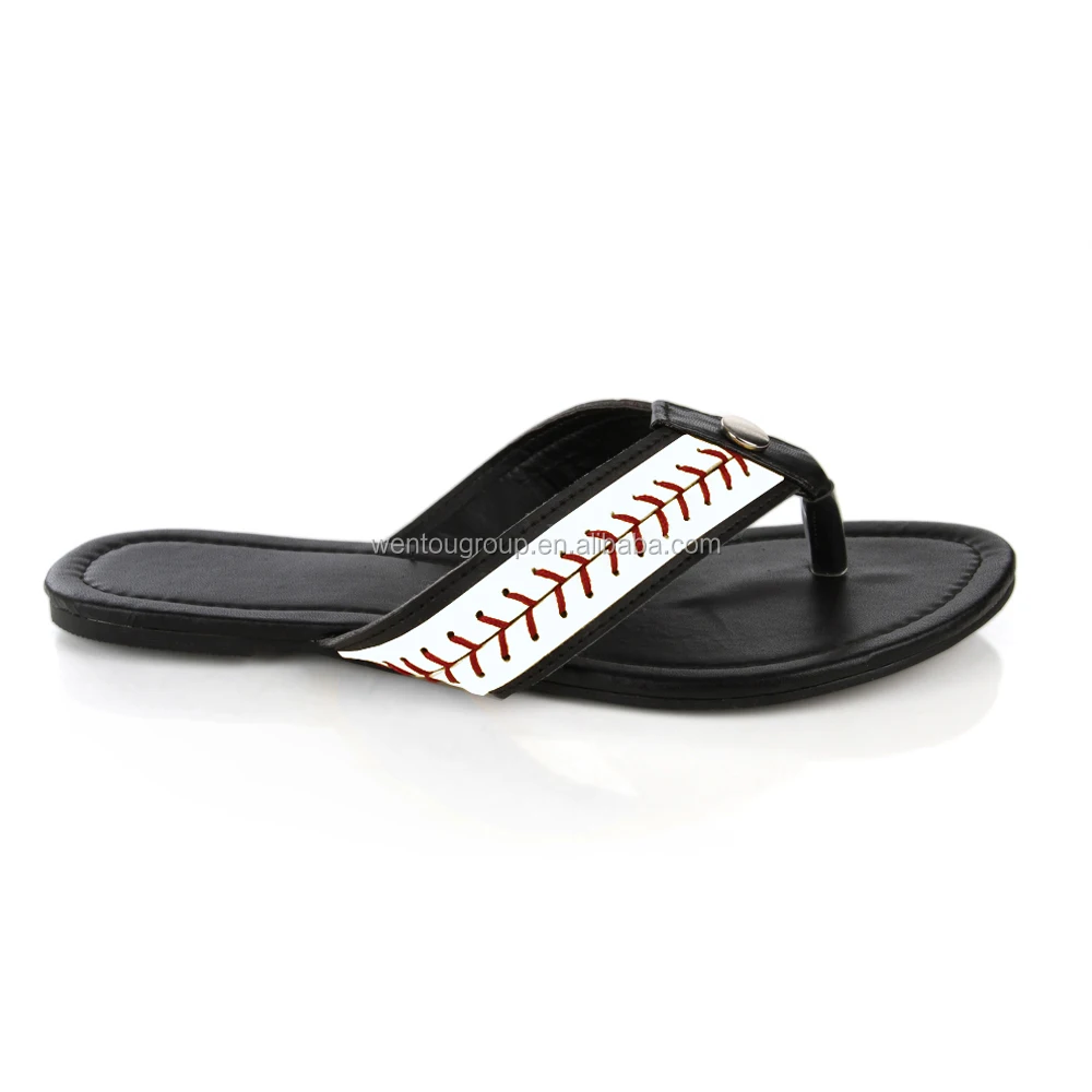 baseball flip flops