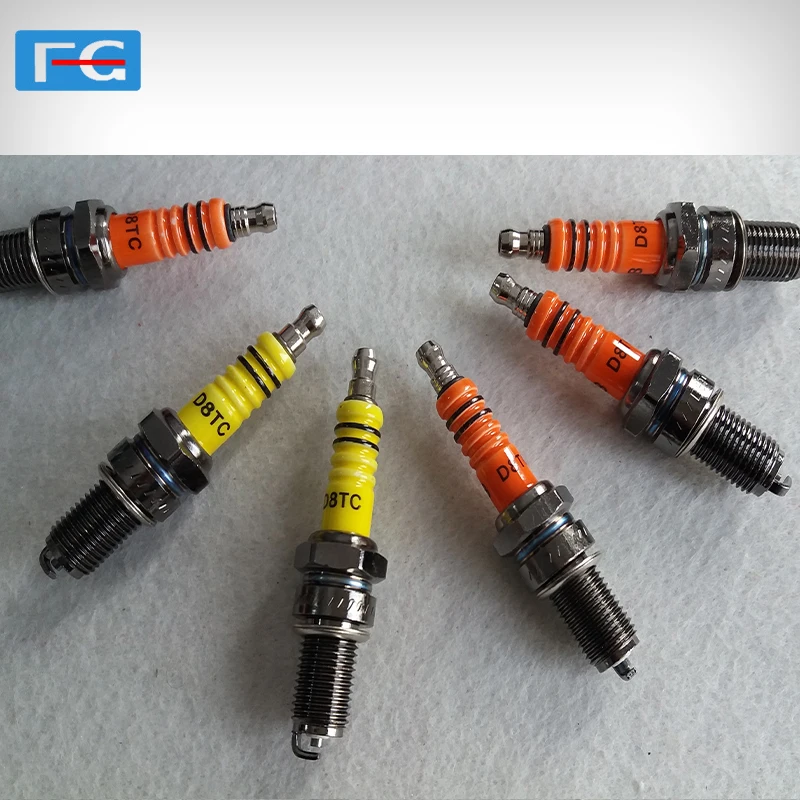 Factory Price Copper Electrode 125cc Motorcycle Spark Plug D8tc D8ea