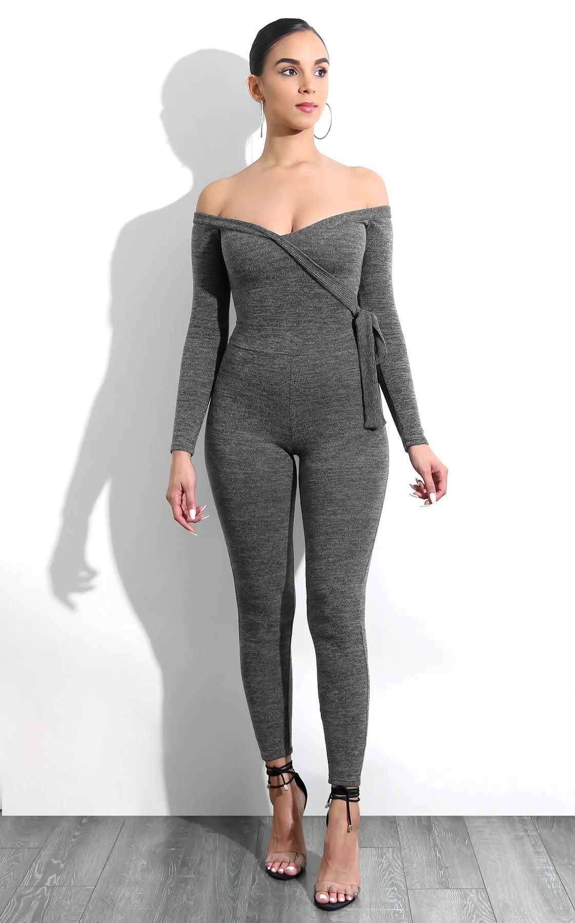 Hot Sale Simple Style Women Grey Jumpsuit - Buy Hot Sale Women Grey ...