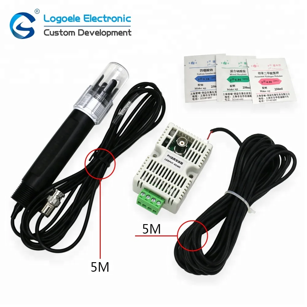 الرقمية 0-5 V 0-10 V RS485 4-20ma درجة الحرارة الناتج تحكم التحقيق كيت التناظرية مستشعر درجة الحموضة للمياه