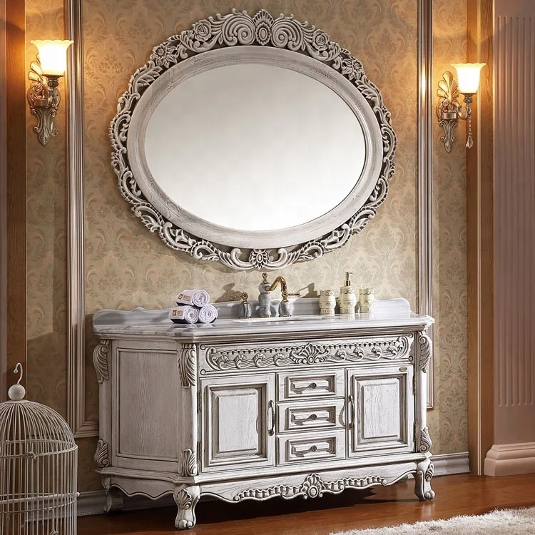 60 Inch The Bestseller Antique Bathroom Vanity Made Of American Red Oak In Victorian Style In Classic White Wts 805 Buy French Style Bathroom Vanity Bathroom Vanities Victorian Bathroom Vanities Product On Alibaba Com