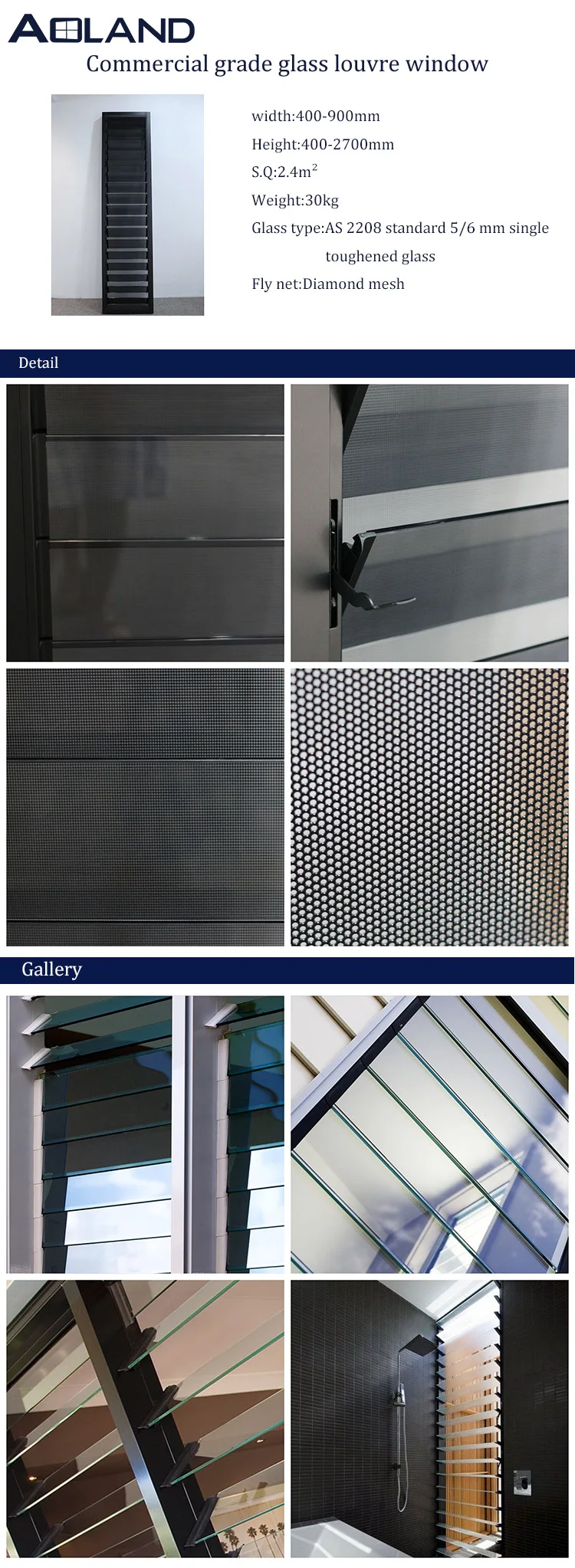 Commerical Grade Glass Louvre With Stainless Steel Mesh Buy Glass